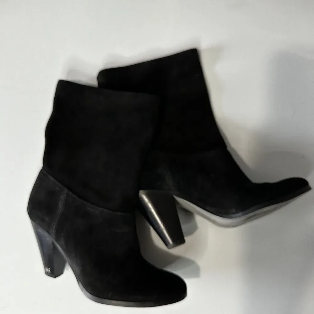 Michael Kors Divia Black Suede Ankle Boot SZ 7.5 37.5